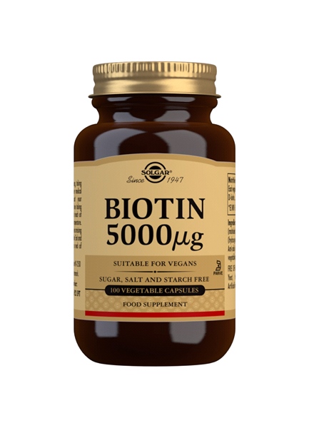Solgar - Biotin 5000 ug (100 Veg Caps)